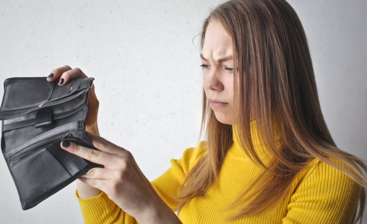woman with wallet